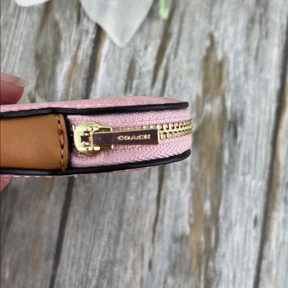 Coach Pink Heart Coin Purse Keychain